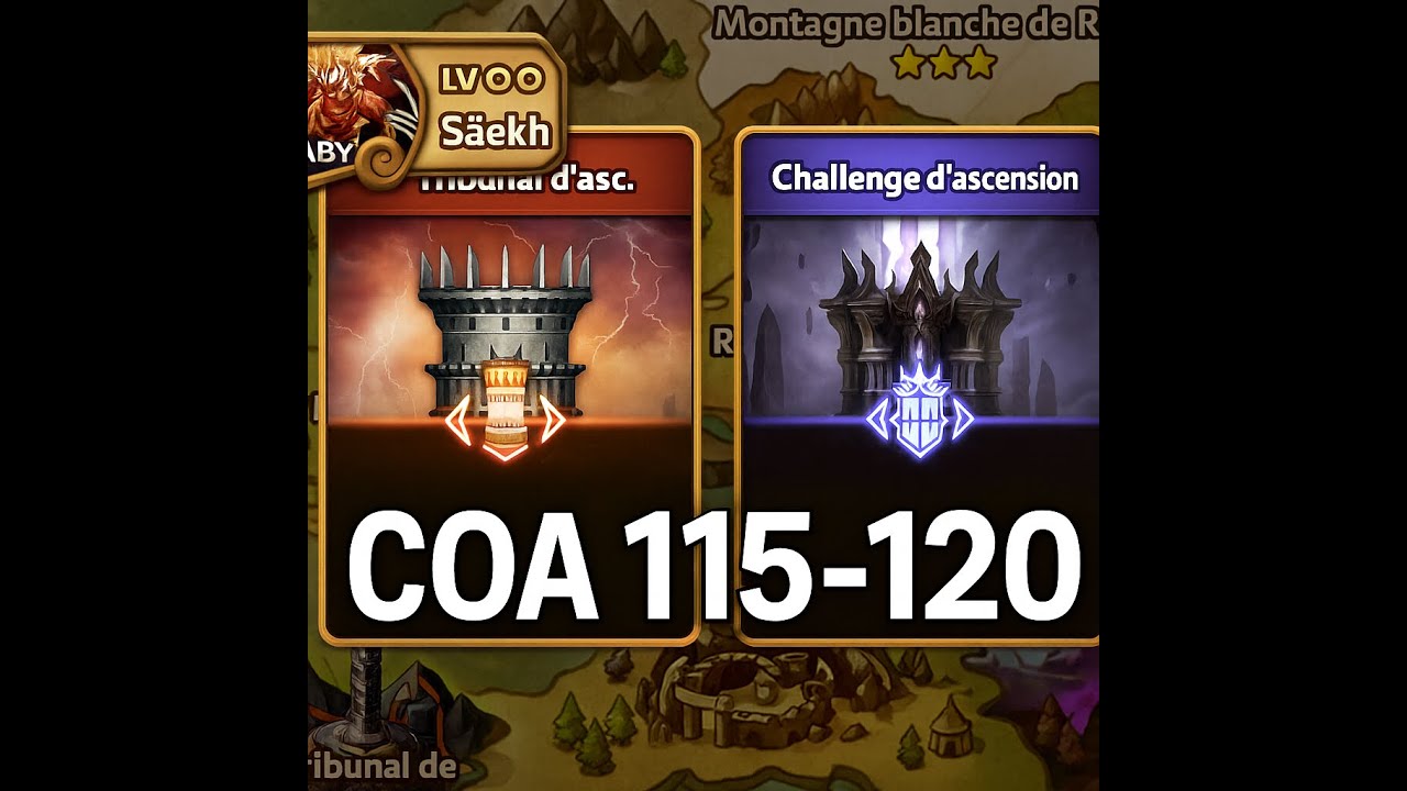 Challenge of Ascension (CoA) Guide COA 115 - 120 - [Summoners war]