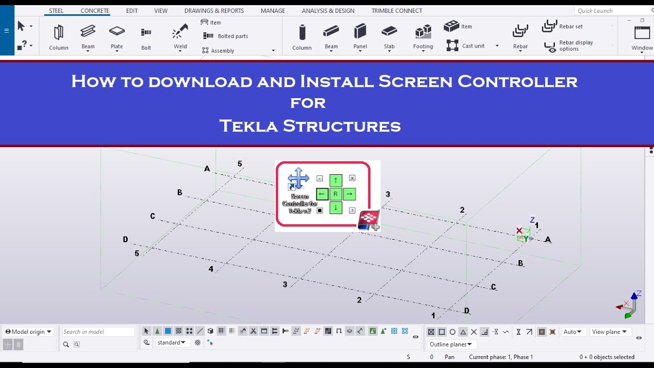 Как загрузить и установить Screen Controller для Tekla Structures