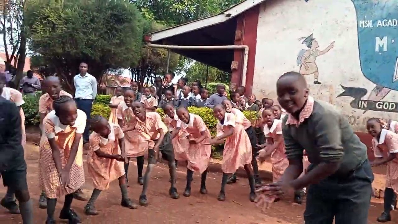 Muya primary school practicing singing a Somali song