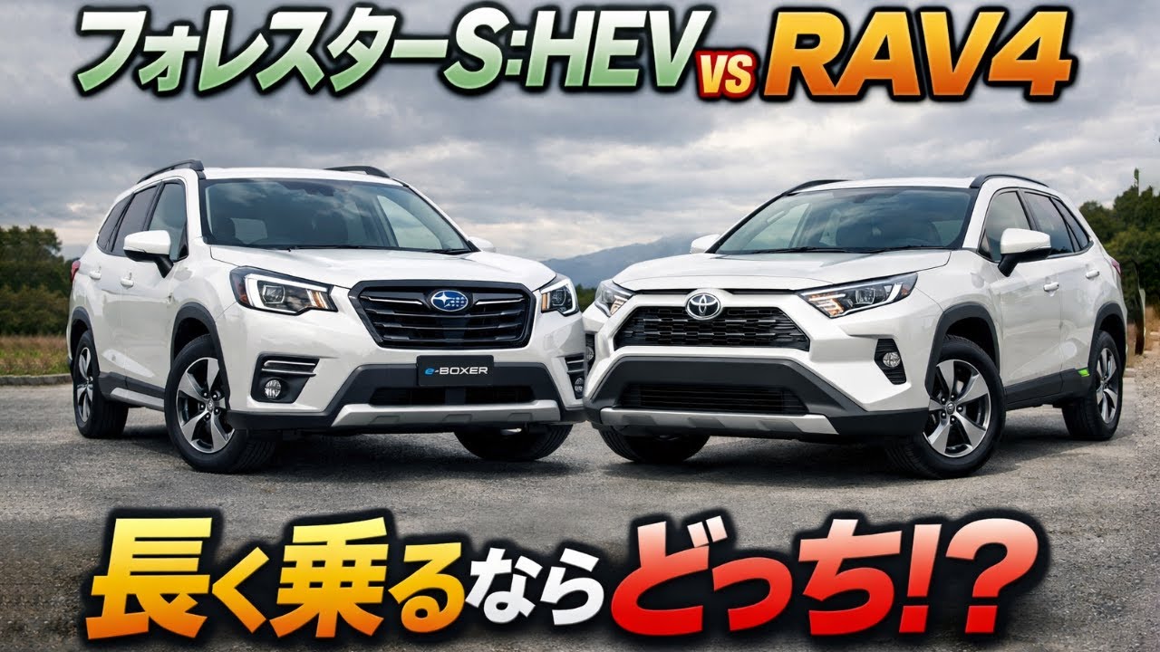 新型フォレスターS:HEVvsRAV4ハイブリッド長期保有で後悔しない選び方