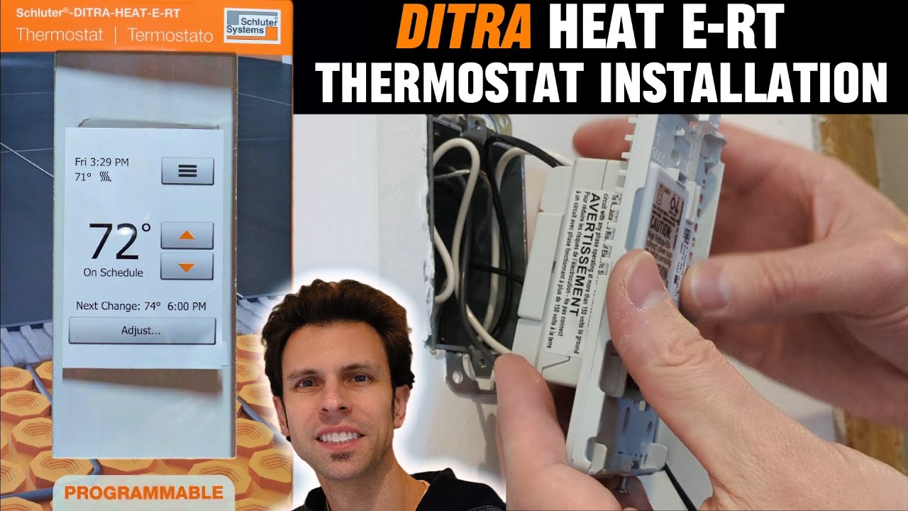 Установка программируемого термостата Ditra Heat E-RT