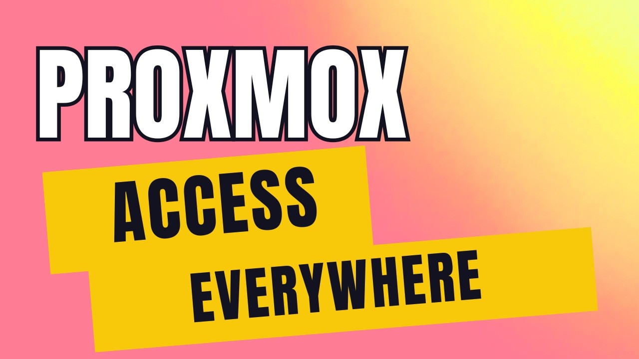 How to access Proxmox 100% from anywhere in the world?