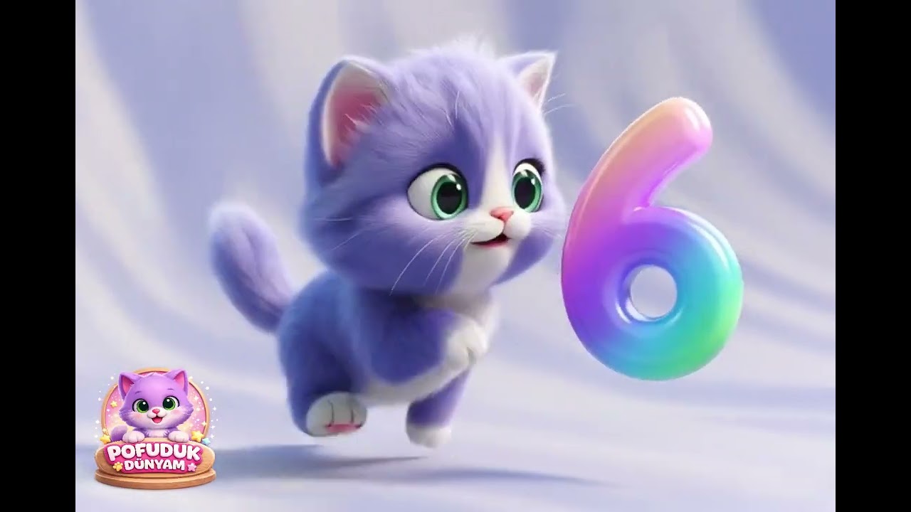 Mor Kedi Pofuduk 🐱 | Sayılar, Şarkılar ve Eğlenceli Çizgi Film Dünyası