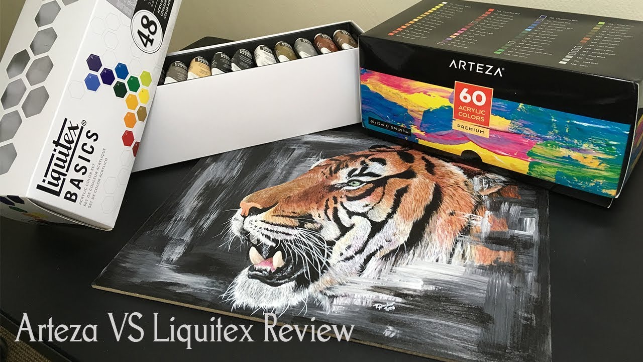 Acrylic Paints, Arteza VS Liquitex Review!