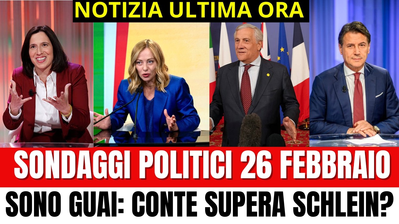 ULTIMO MINUTO SONDAGGI POLITICI: Meloni ci sei? ORA SI FA DURA RIMONTARE, SCHLEIN E M5S VOLANO!
