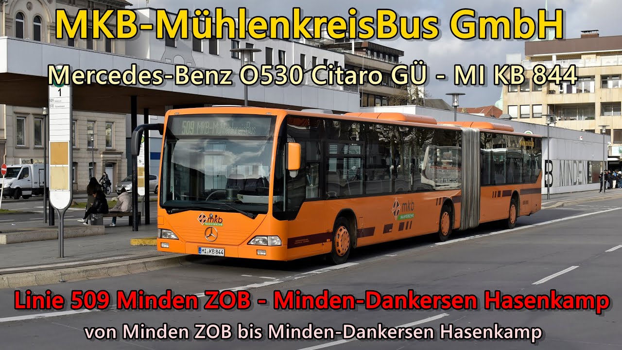 [Sound] Bus Mercedes-Benz O530 Citaro GÜ von MKB-MühlenkreisBus GmbH - MI KB 844 (ZF Ecomat)