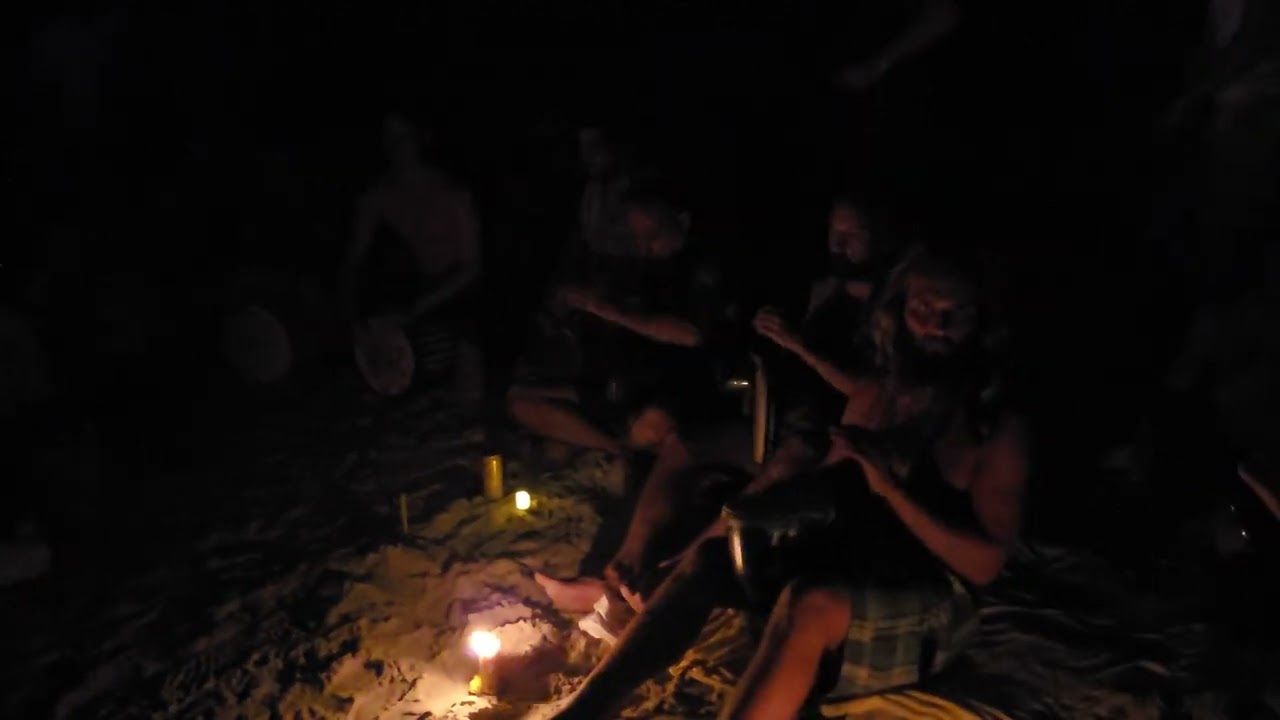 Drum Circle Zen Beach, Naked Part. Less Alcohol, More Consciousness.