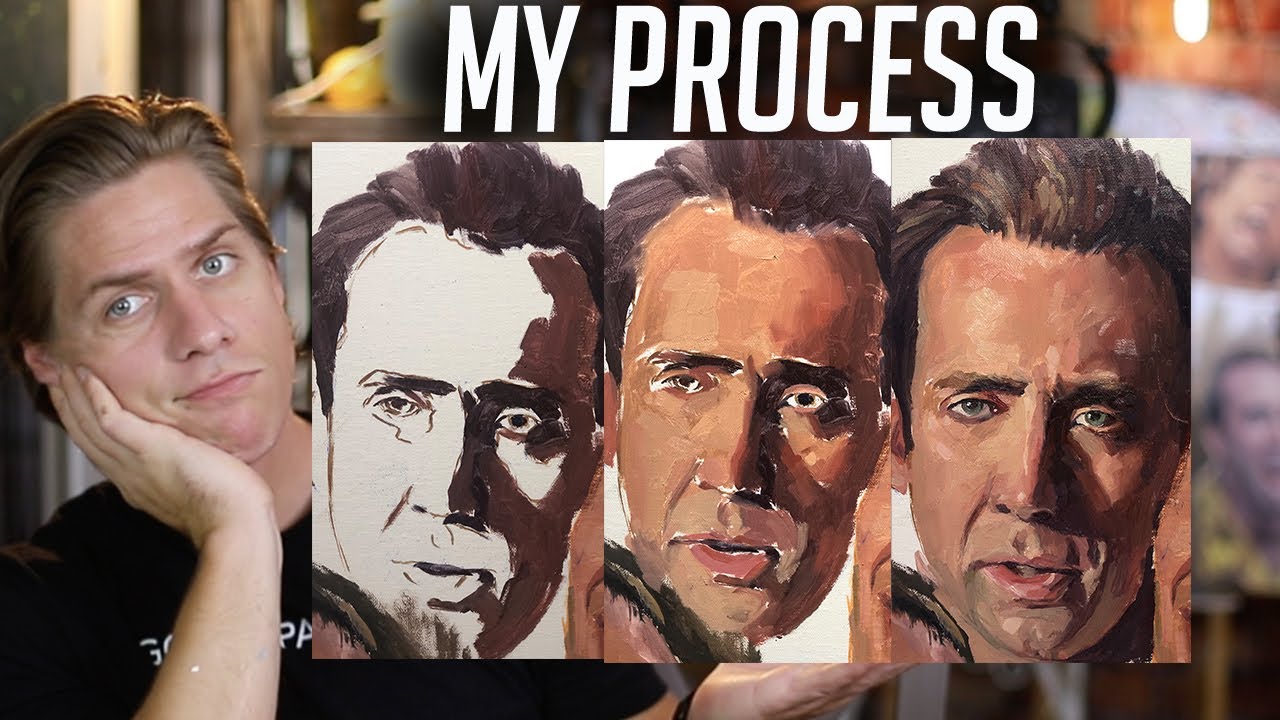 Portrait Painting Process Broken Down
