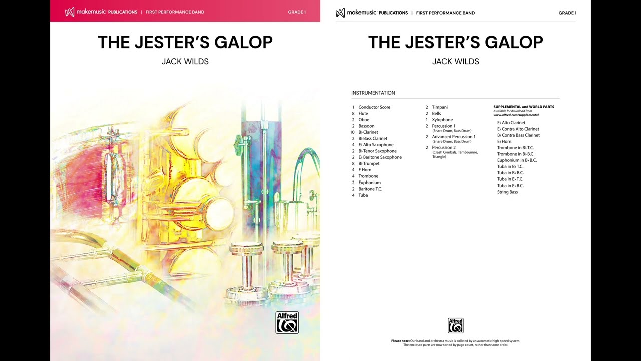 The Jester's Galop, by Jack Wilds &ndash; Score & Sound