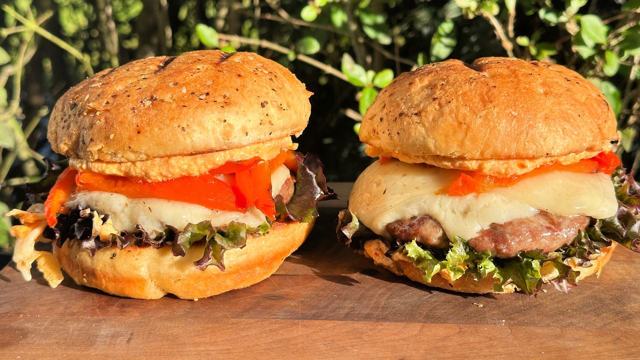 Iberico Burger mit Manchego und Käsecreme