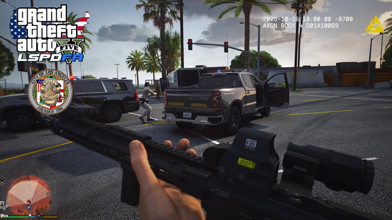 [NO COMMENTARY] GTA V LSPDFR - STOLEN MONEY TRUCK ENDED WITH MASSIVE SHOOTOUT - LAPD