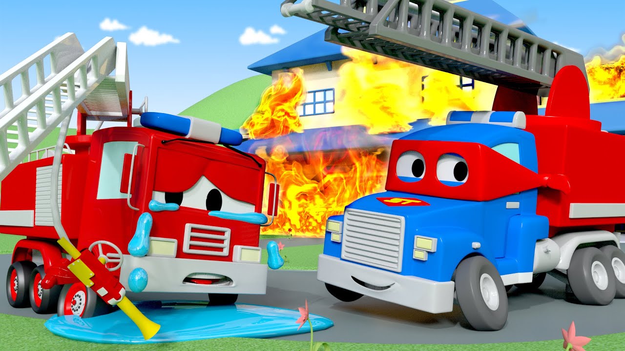 Carl der Super Truck - Carl das Feuerwehrauto - Autopolis 🚒 Lastwagen Zeichentrickfilme für Kinder