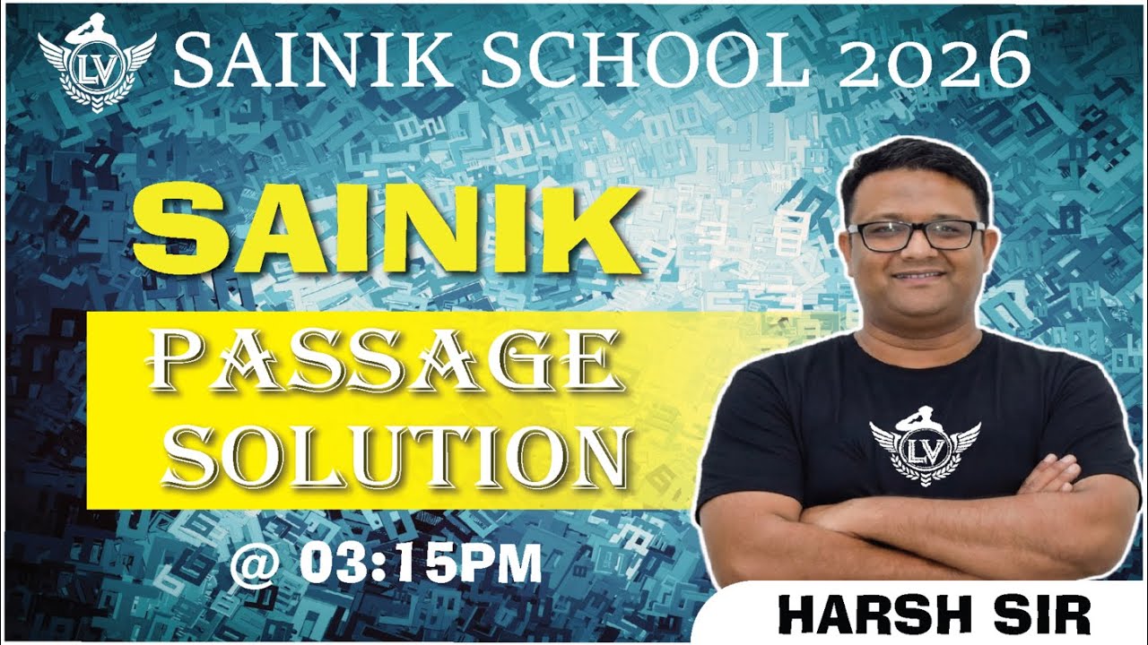 English Passage Full Solution 💯 | Class 6 to 9 | Sainik School & Military School