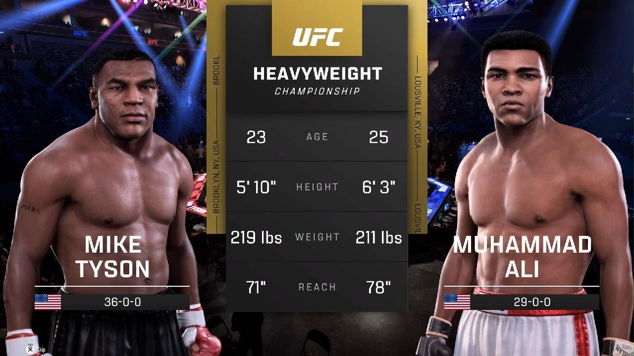EA SPORTS UFC 5 Mike Tyson Vs Muhammad Ali Cpu Vs Cpu heavy weitght championship