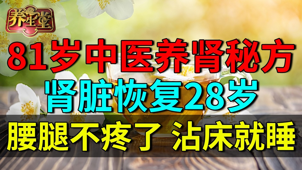 2026最新｜81岁老中医养肾秘方首公开，补肾壮骨超级厉害，肾脏恢复28岁，腰腿不疼了，晚上沾床就睡【养生堂】