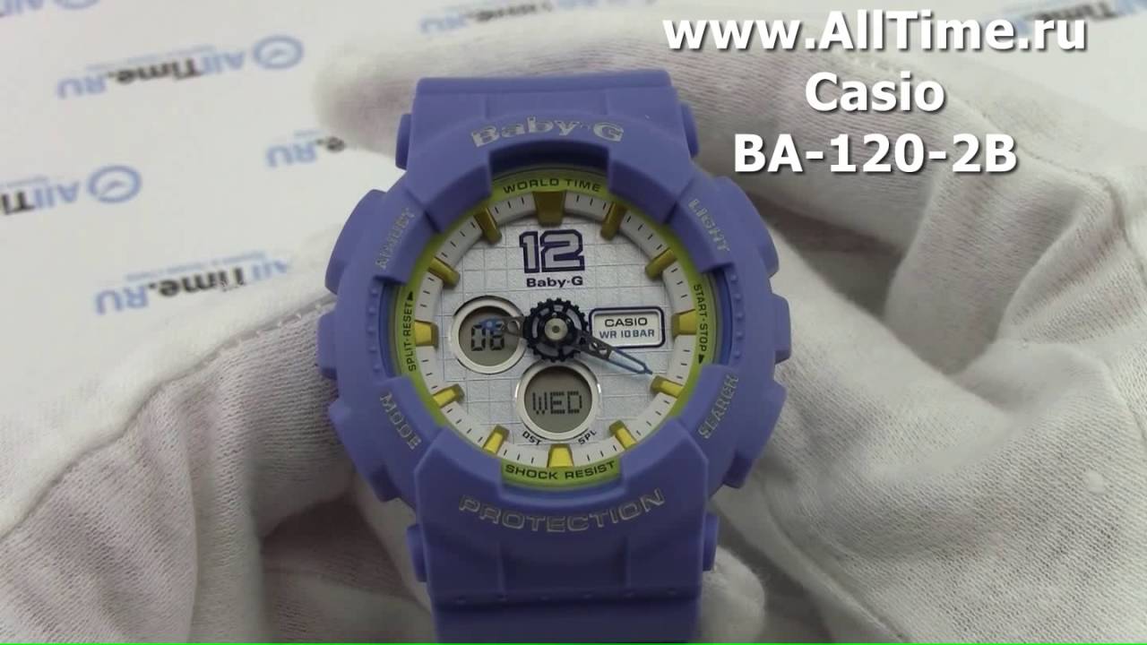 Обзор. Наручные часы Casio BA-120-2B с хронографом
