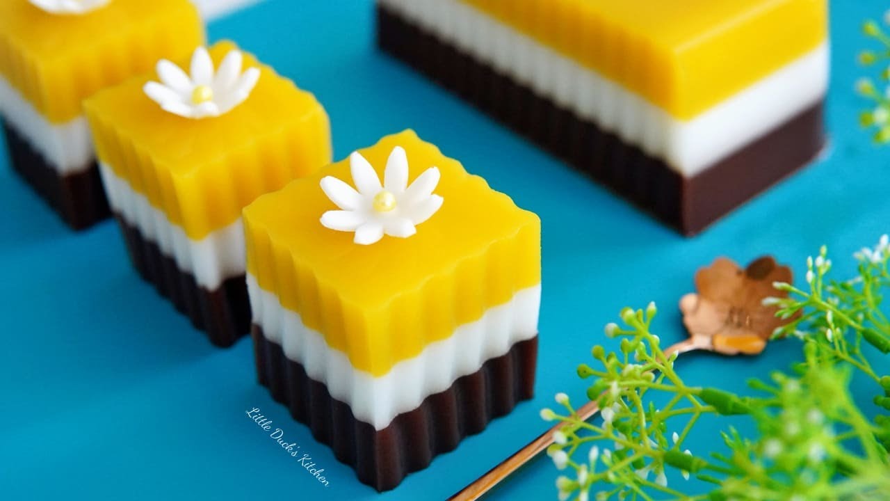 Красивый трехцветный желейный торт ❤ (Beautiful Tri Color Jelly Cake Recipe)  #littleduckkitchen