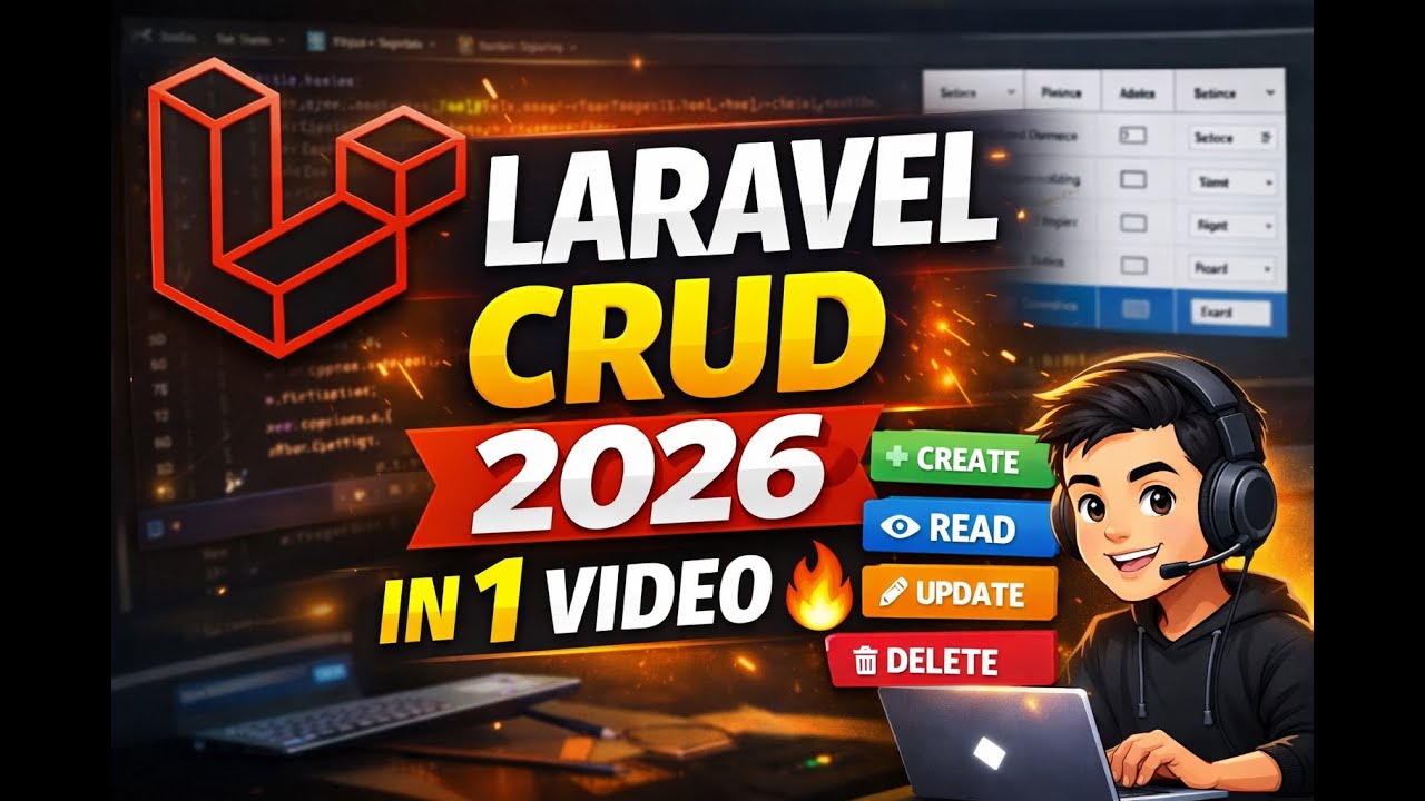 Laravel CRUD in One Video | Complete Beginner to Pro Tutorial (2026)