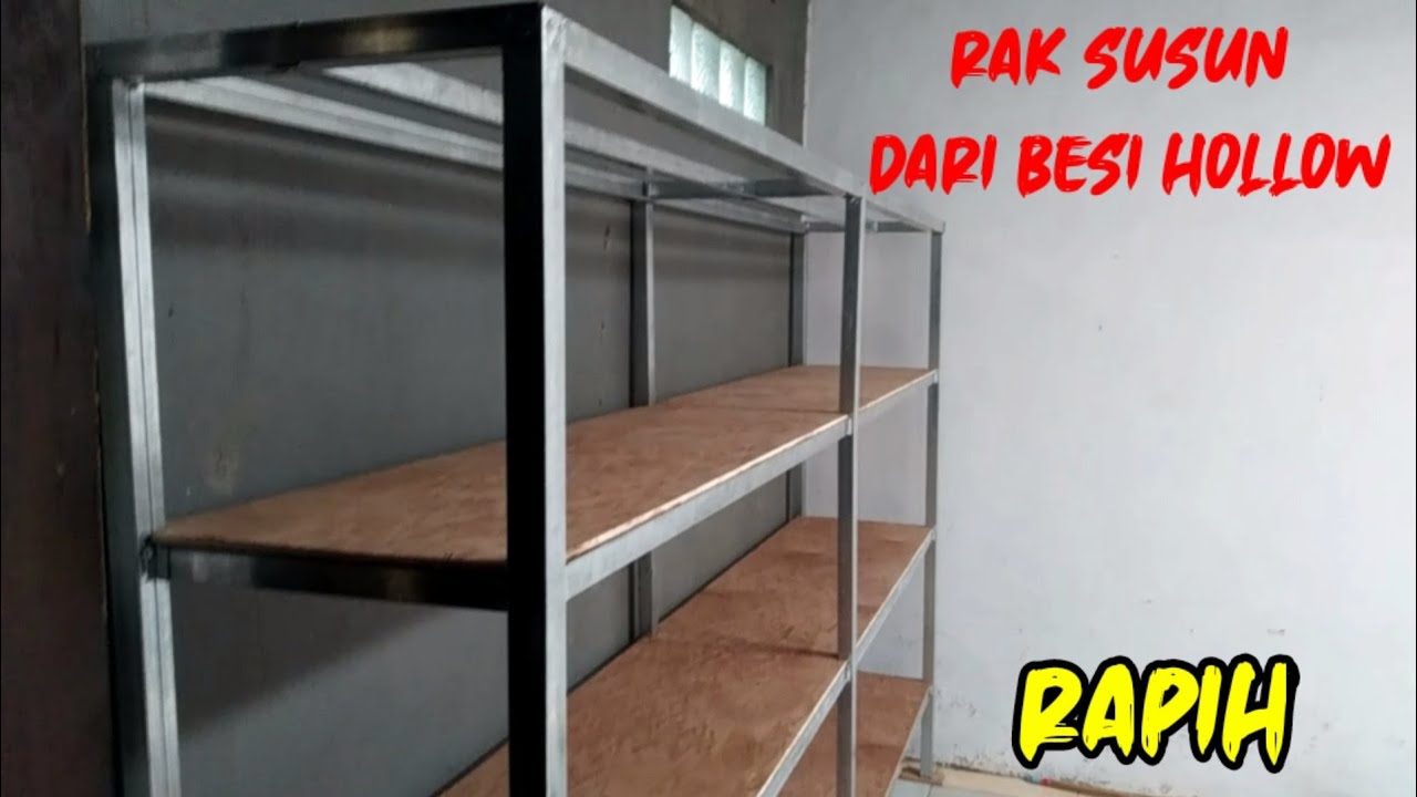 Bikin rak 4 susun dari besi hollow