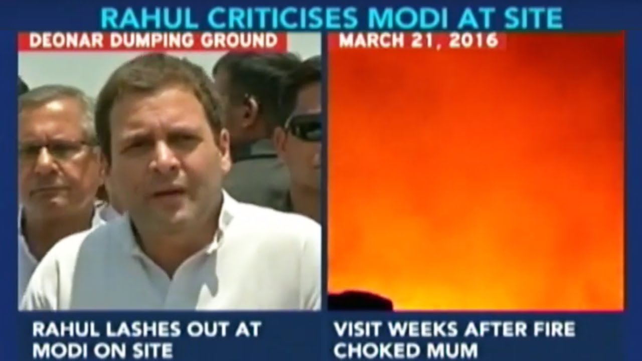 Congress VP Rahul Visits Deonar Dumping Ground