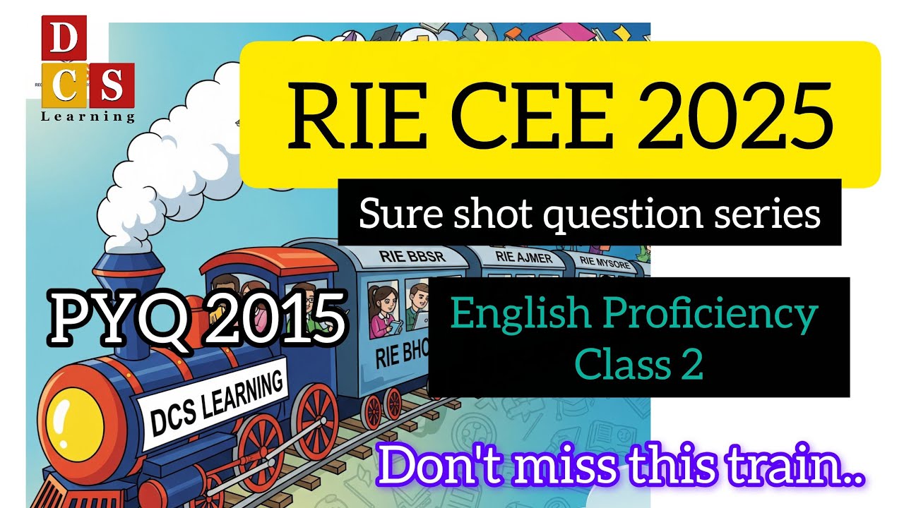 RIE CEE 2025 PREPARATION|| PREVIOUS YEAR QUESTIONS 2015 || ENGLISH PROFICIENCY Q1-20