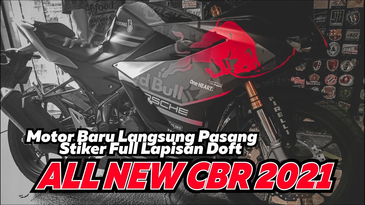 ALL NEW CBR 2021 PASANG STIKER DECAL FULL LAPISAN DOFT KONSEP REDBULL