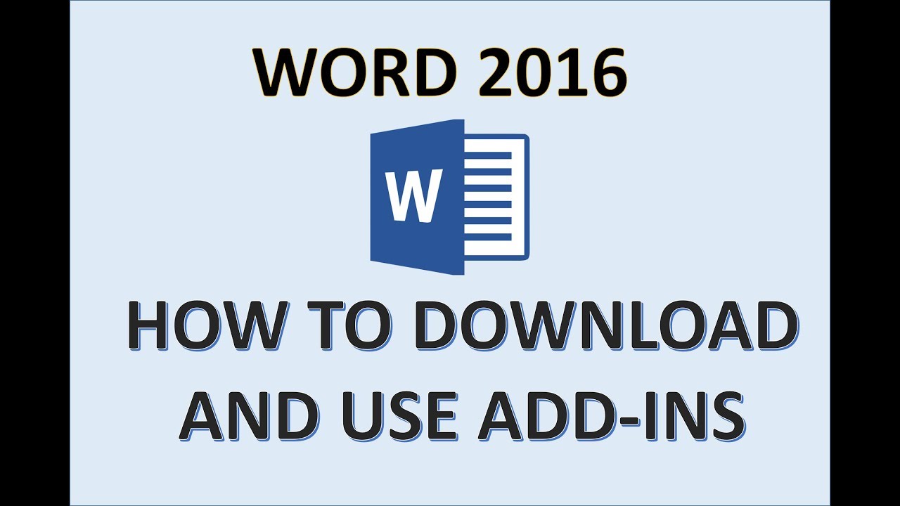 Word 2016 - Add Ins Tutorial - How to Download Microsoft Office 365 Add-Ins for Free - Add-in in MS