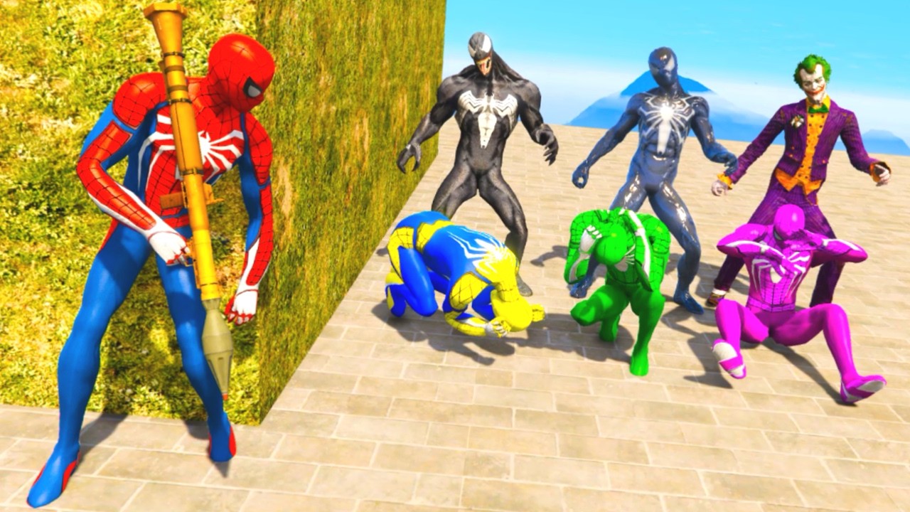 Spider-Man Rescue Rainbow Spiderman - GTA 5 Epic Ragdolls Spiderman vs Minion Funny/Fails Episode 7