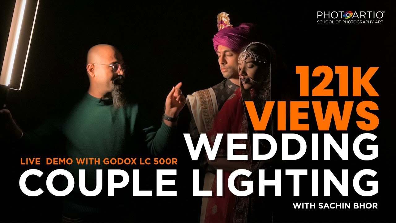 Wedding Couple Lighting live demo with Godox LC500R by Sachin Bhor | Hindi | Tricks & Techniques