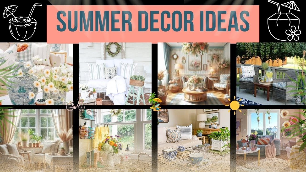 101+ Lovely Summer Decorations 2025 - DIY Summer Decor Ideas for Indoor Home Party.