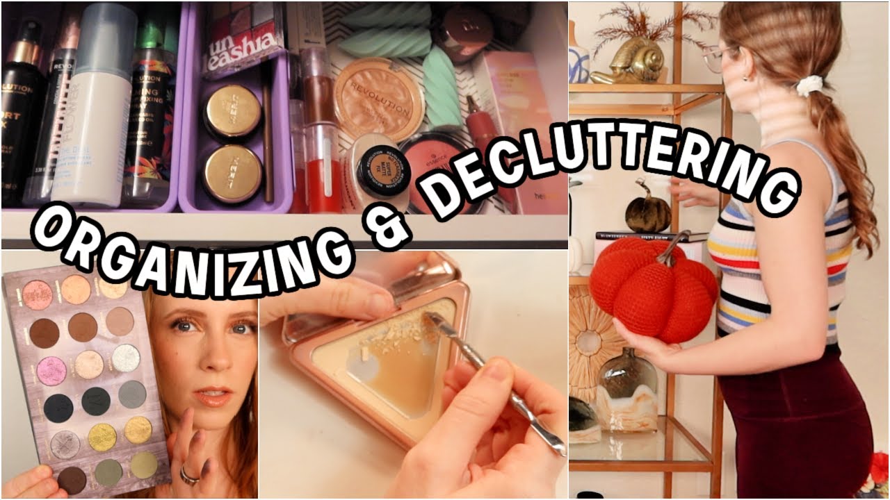 Makeup Chores & Fall Decorating 🧺🎃 Organizing & Decluttering my Life VLOG