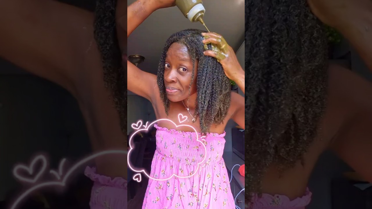 MASQUE 100%  HYDRATANT CHEVEUX CR&Eacute;PUS SECS & ASSOIFF&Eacute;S 😅 #haircare #shorthair #afrohair #naturalhair