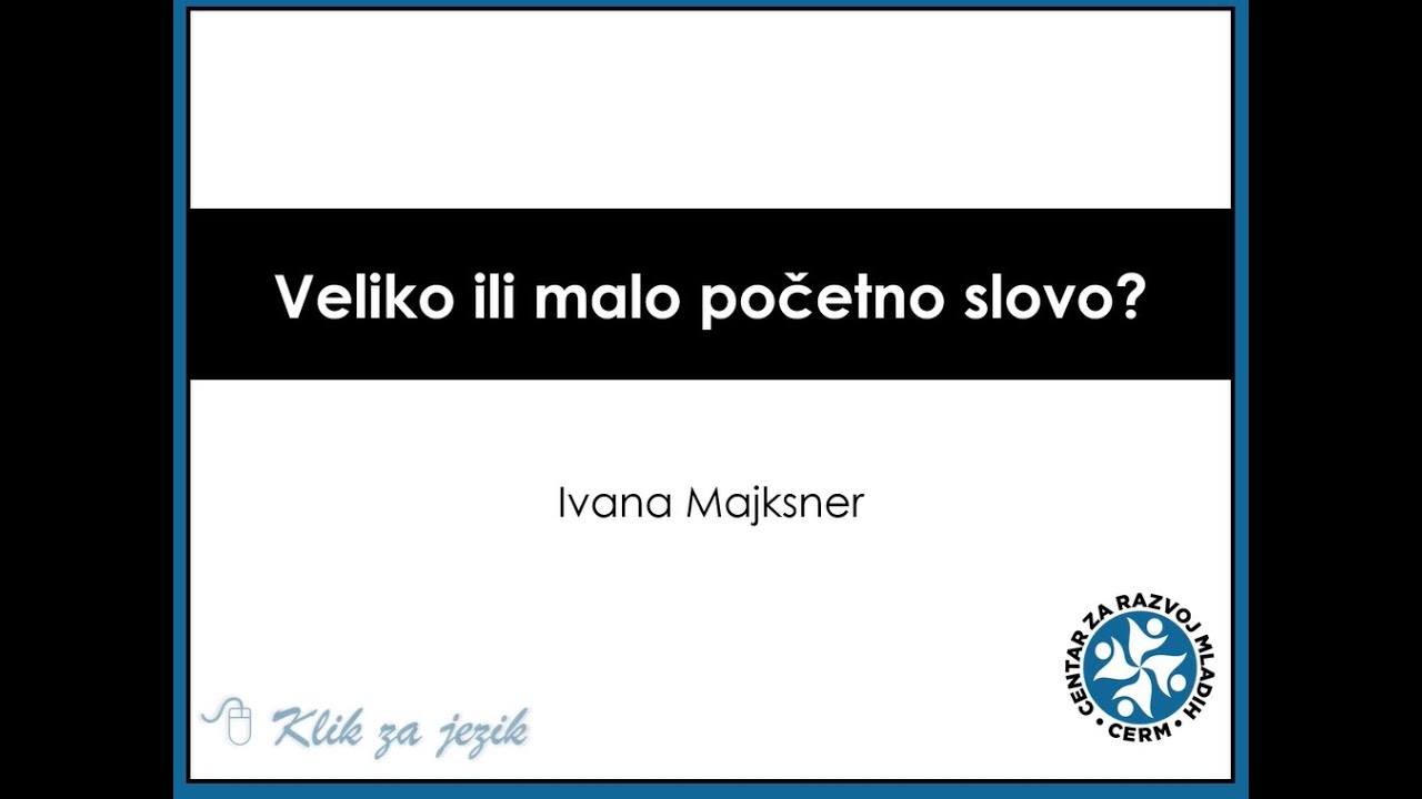 Veliko ili malo slovo