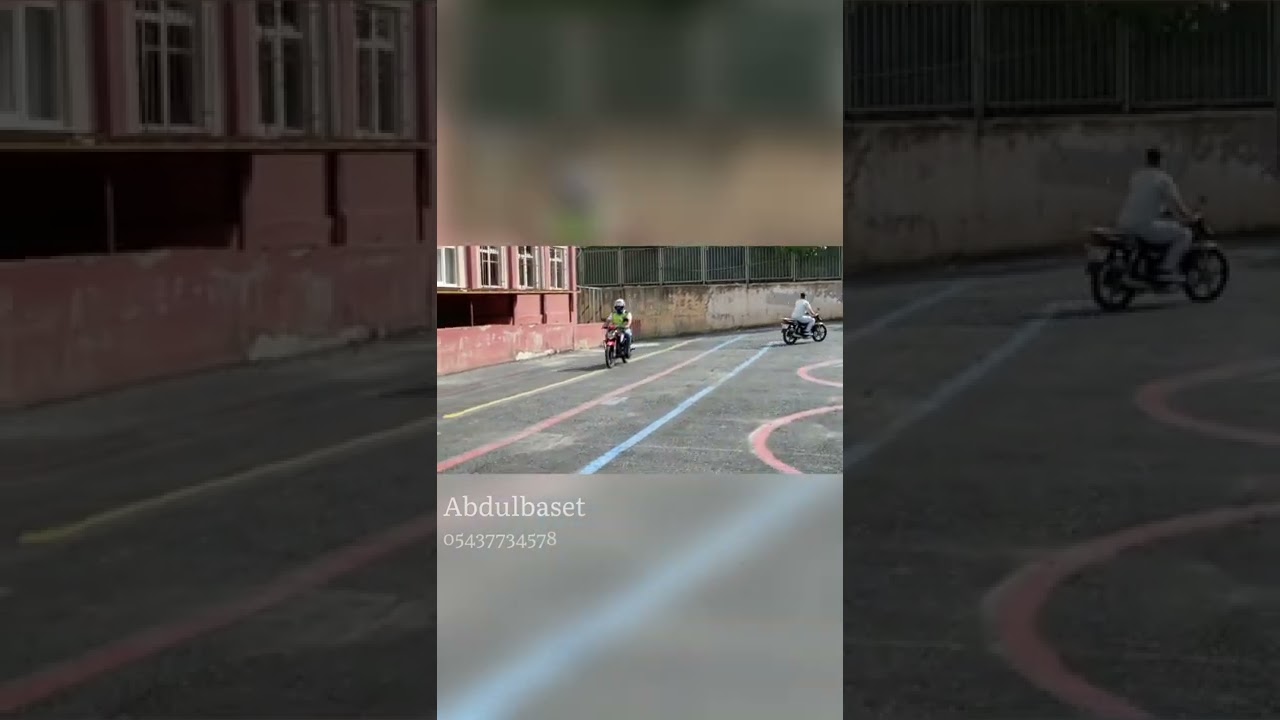 طريقه أمتحان العملي للقيادة الدراجه الناريه A2 مضمار أسنيورت بهشي شهير  (￼ Esenyurt Bahçeşehir )￼￼