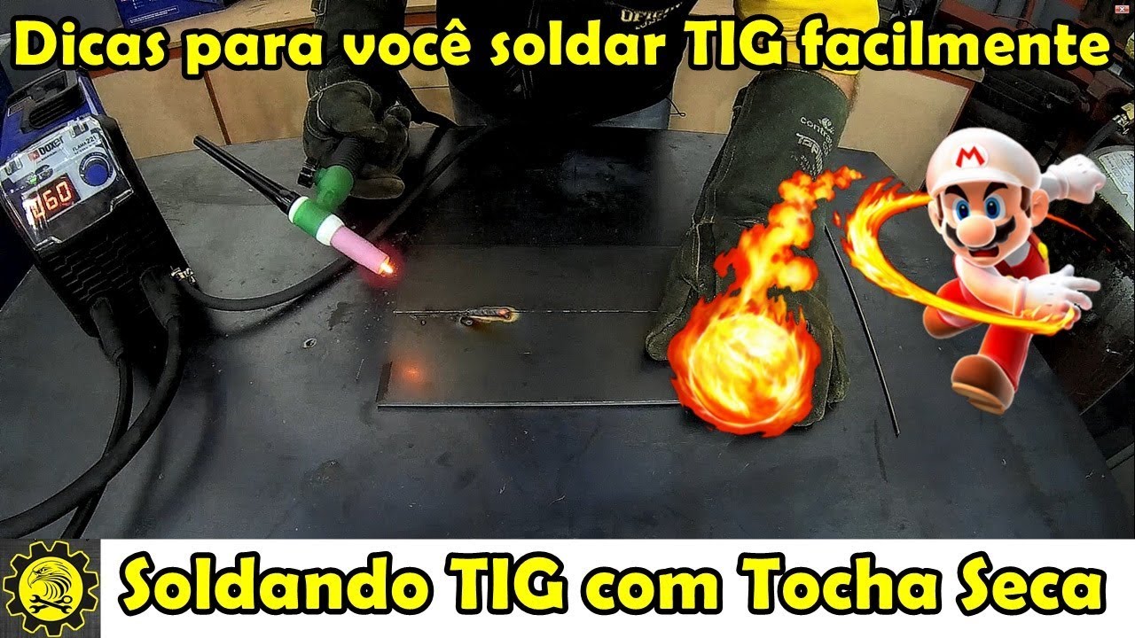 Soldando Tig com Tocha Seca na Inversora Flama 221 Boxer