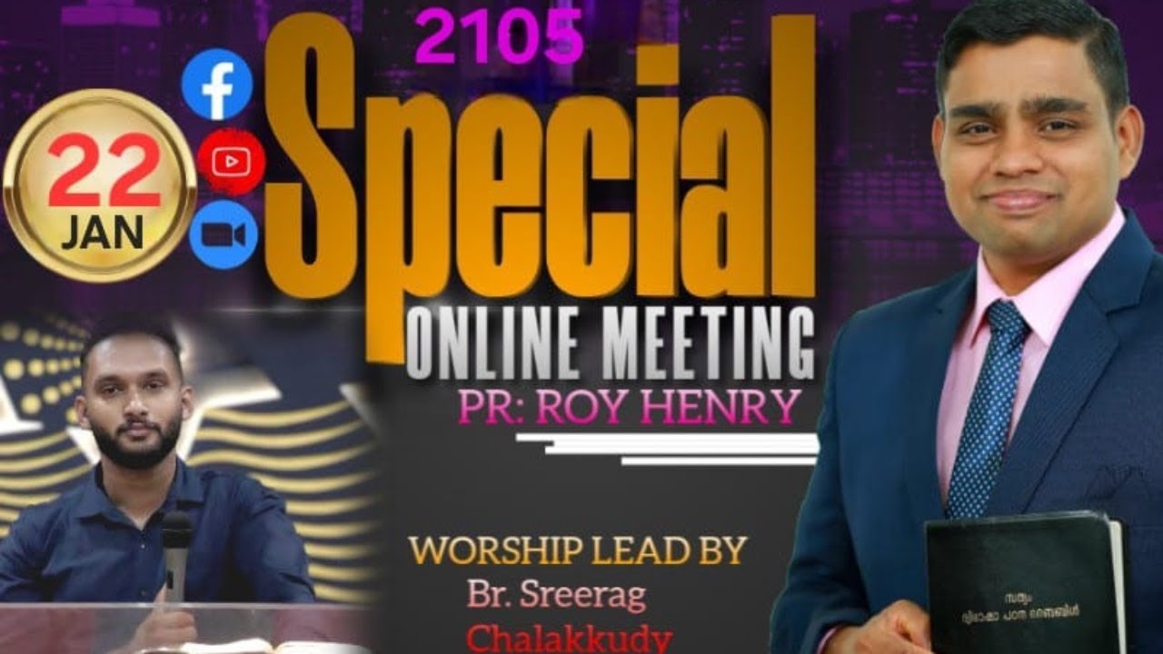 ZOOM LIVE | PR.ROY HENRY | WORSHIP BY: BR.SREERAG CHALAKKUDY