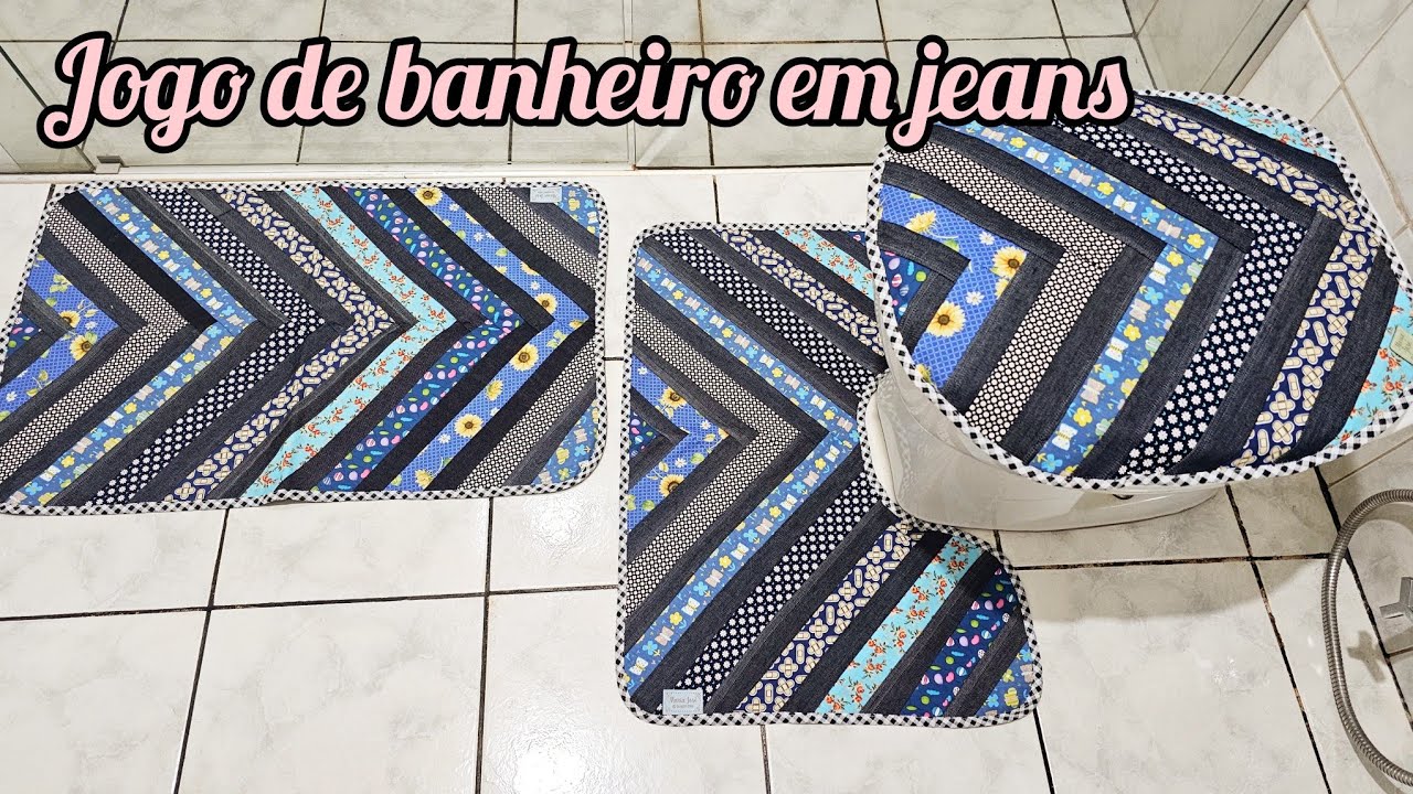 JOGO DE BANHEIRO USANDO JEANS 👖 A PEDIDO DE UMA SEGUIDORA ✨️ 