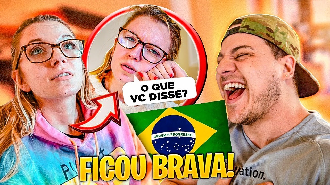 24 HORAS FALANDO S&Oacute; PORTUGU&Ecirc;S COM MINHA ESPOSA GRINGA! 😂🇧🇷