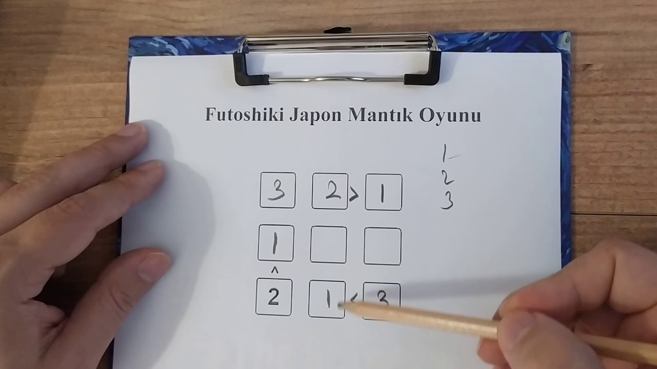 FUTOSHİKİ Japon Mantık Oyunu Uzm.Antropolog Hasan Topdemir