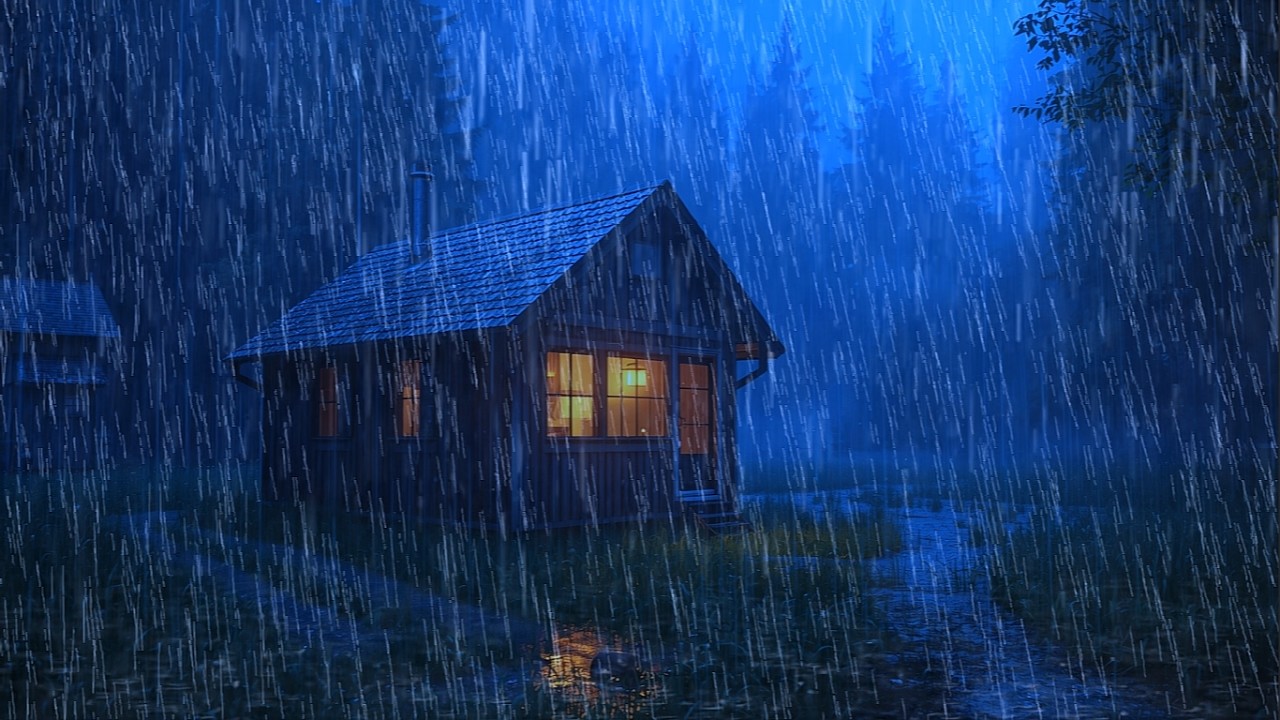 Rain Sounds for Sleeping 24/7 - Powerful! Rainstorm for Relaxing Sleep