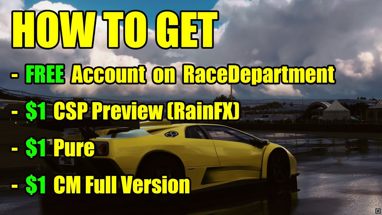 How To Get (FREE ACC on RaceDepartment, Paid CSP, Pure, CM Full Version) | Assetto Corsa