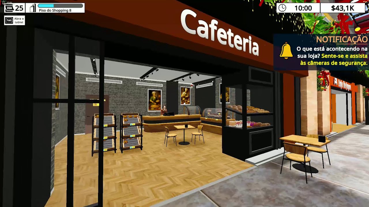 cafeteria Mall simulator gerenciar shopping