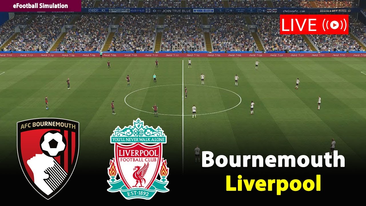 🔴Live- Bournemouth vs Liverpool | England Premier League 2025/26 Match | PES21 Game Simulation