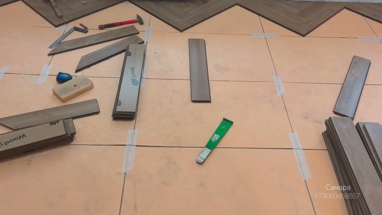 Укладка ламината WOODstyl ARROW ёлочкой. 