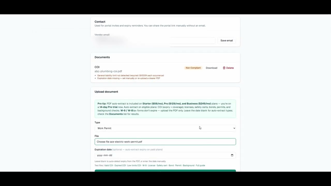 CertGuard &middot; COI & vendor compliance for property managers
