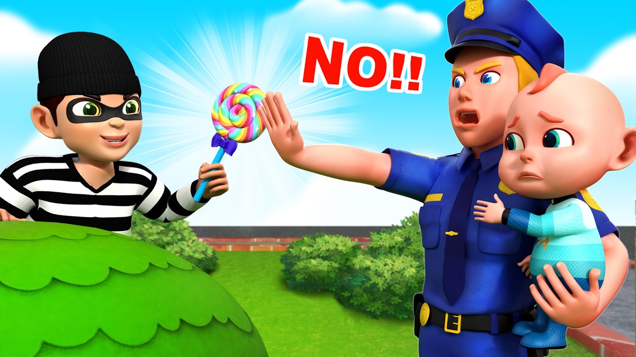 Rob, No Taking Candy from Strangers | Police Officer Song | Safety for Kids | Rosoo Sing & Learn