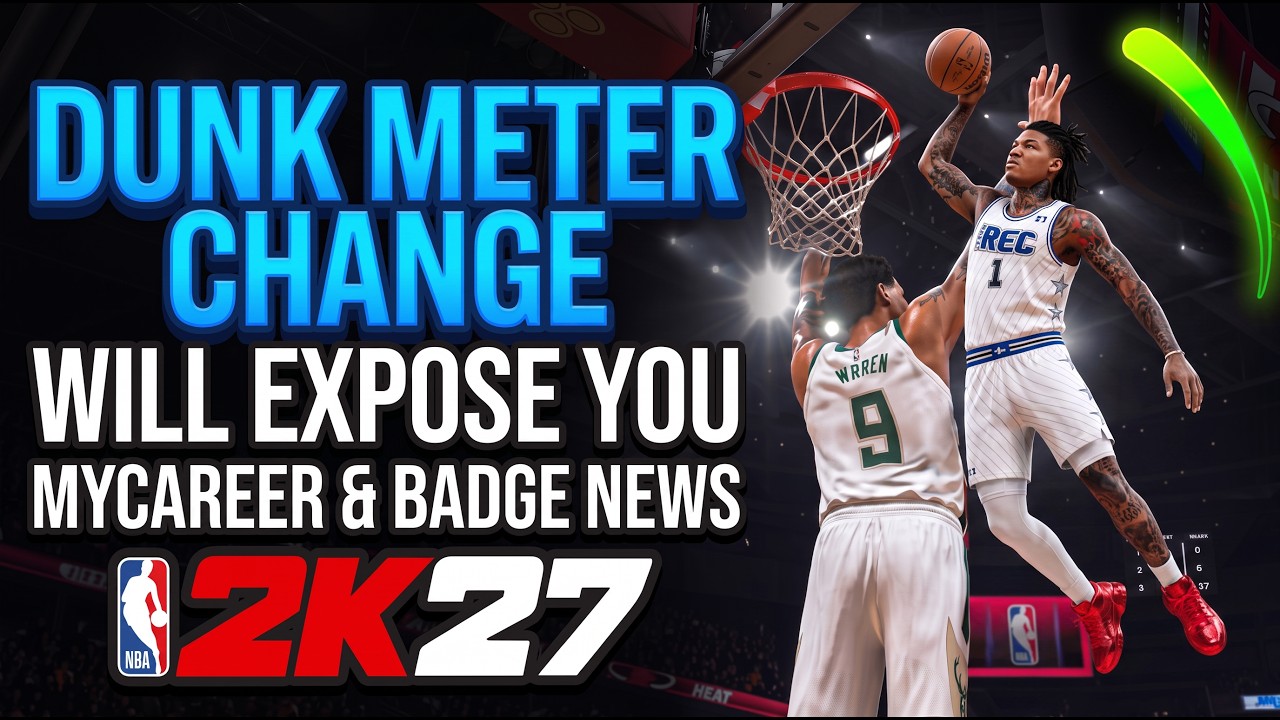 Изменение шкалы данков в NBA 2K27 вас разоблачит | Новости о режиме MyCareer и значках