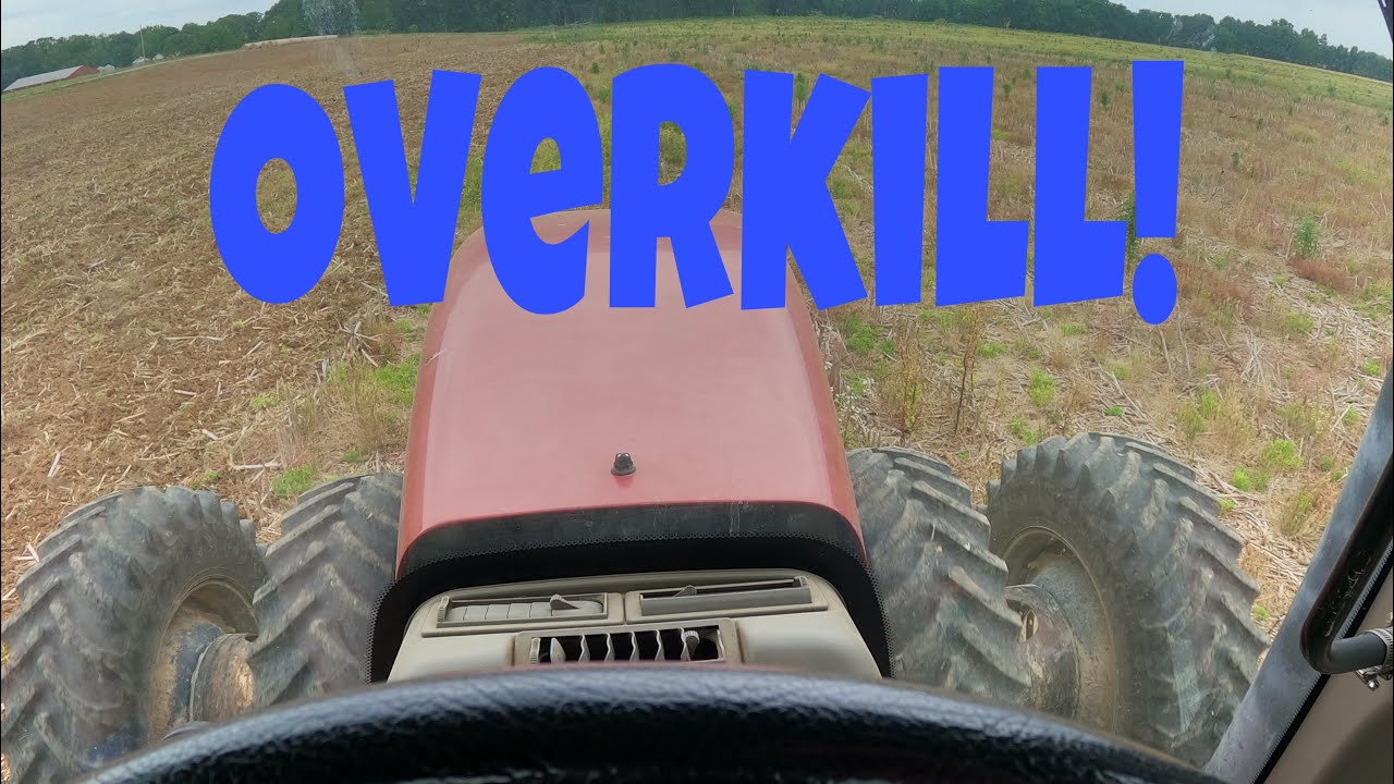 OVERKILL!  Doing a little disking with a Case IH 305 and 496 Disk.