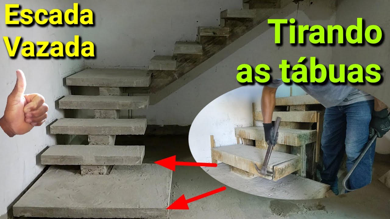 Tirar as tábuas da escada sem quebrar! Resultado é esse!