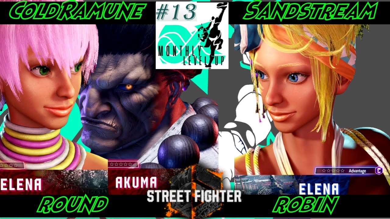 ColdRamune (Elena, Akuma) Vs. SandStream (Elena) - Street Fighter 6 - RR - Monthly Level Up 13